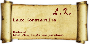 Laux Konstantina névjegykártya